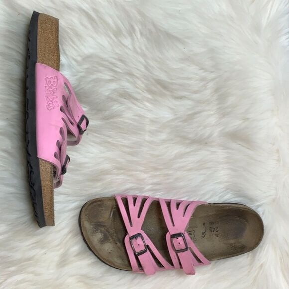 Birkenstock Shoes - Birki's Pink Leather Strappy Sandals‎ 245 Sz 7
